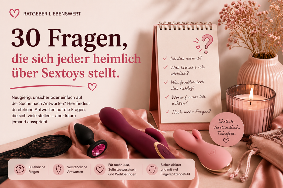30 Fragen, die sich jede:r heimlich über Sextoys stellt