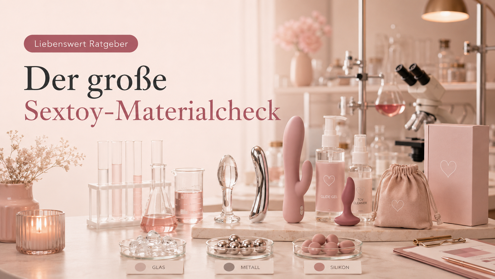 Der große Sextoy-Materialcheck: Silikon, Glas, Metall und mehr