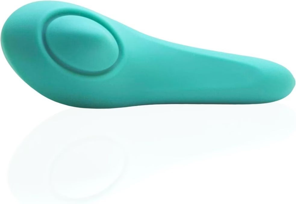 Türkisfarbener Vibrationspulsator mit rundem Knopf oben