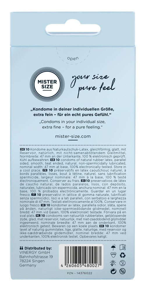 Mister Size 47mm – Kondome in individueller Passform - 10er