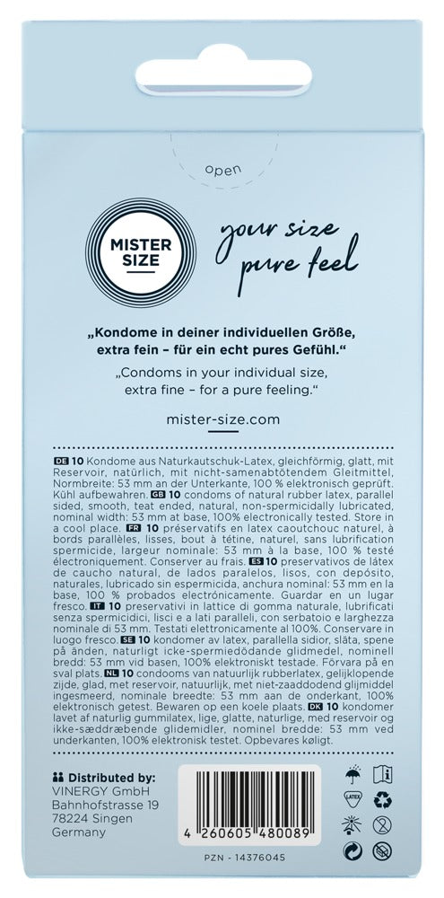 Mister Size 53mm – Kondome in individueller Passform - 10er