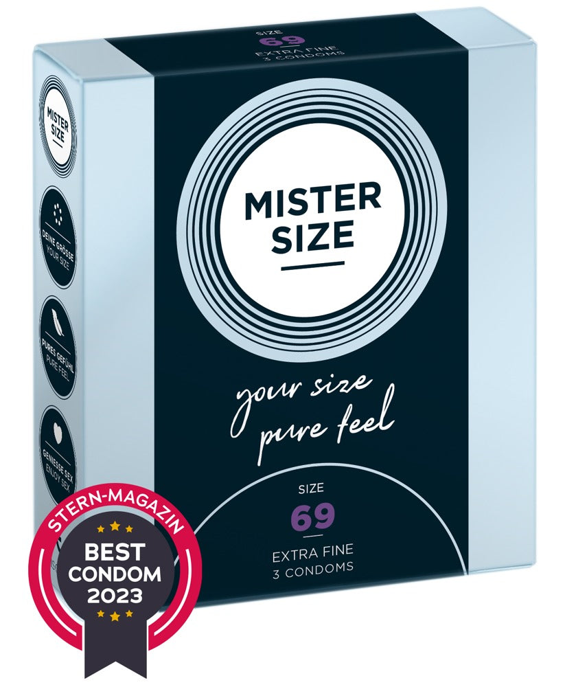 Mister Size 69mm - Perfekte Passform für intensiveres Gefühl - 3er