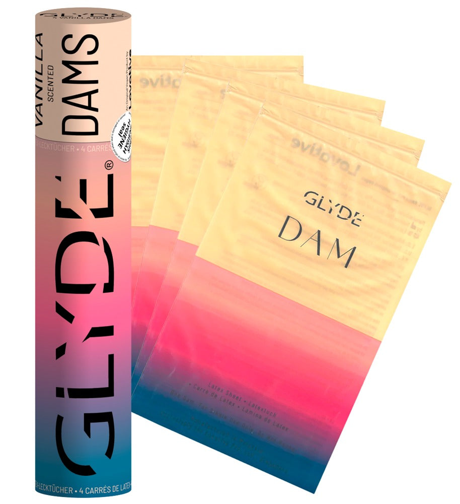 Glyde Dams – Latex-Schutzlaken mit Vanilleduft - 4Stk. Vanille
