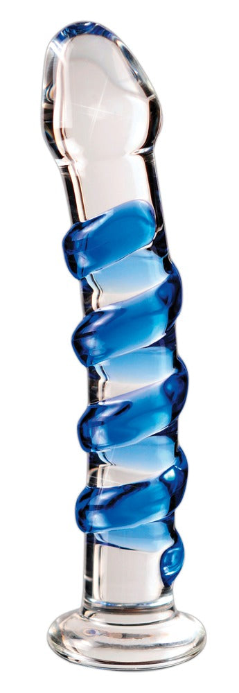 Icicles No. 05 – Handgefertigter Glasdildo mit Temperaturspiel