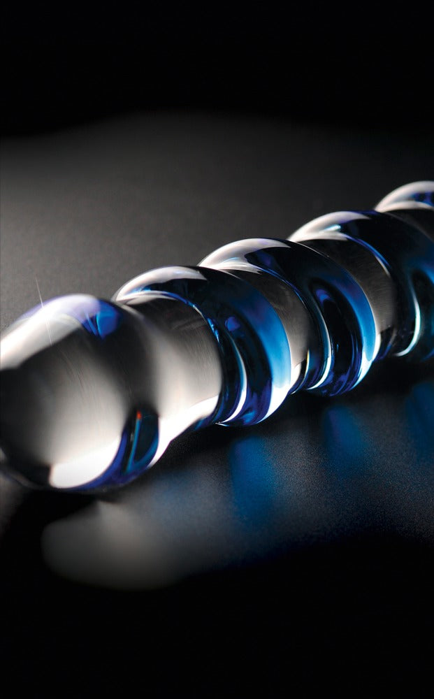 Icicles No. 05 – Handgefertigter Glasdildo mit Temperaturspiel