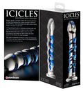 Icicles No. 05 – Handgefertigter Glasdildo mit Temperaturspiel