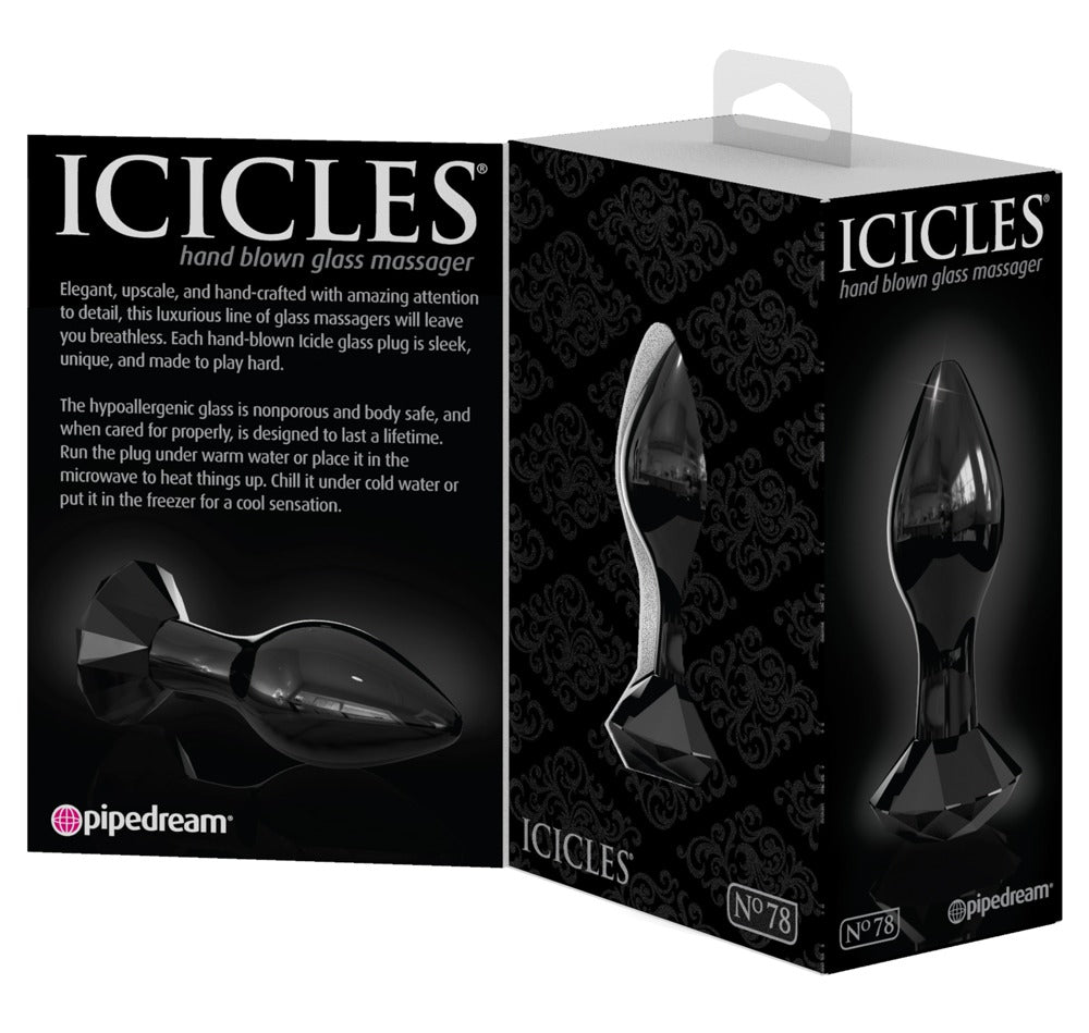 Icicles No. 78 – Handgefertigter Glas-Analplug