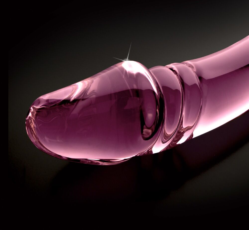 Nr.-57-Dildo: pinkfarbener, glänzender Dildo mit abgerundeter Spitze