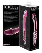 Nr.-57-Dildo-Verpackung mit Abbild des pinkfarbenen, glänzenden Dildos