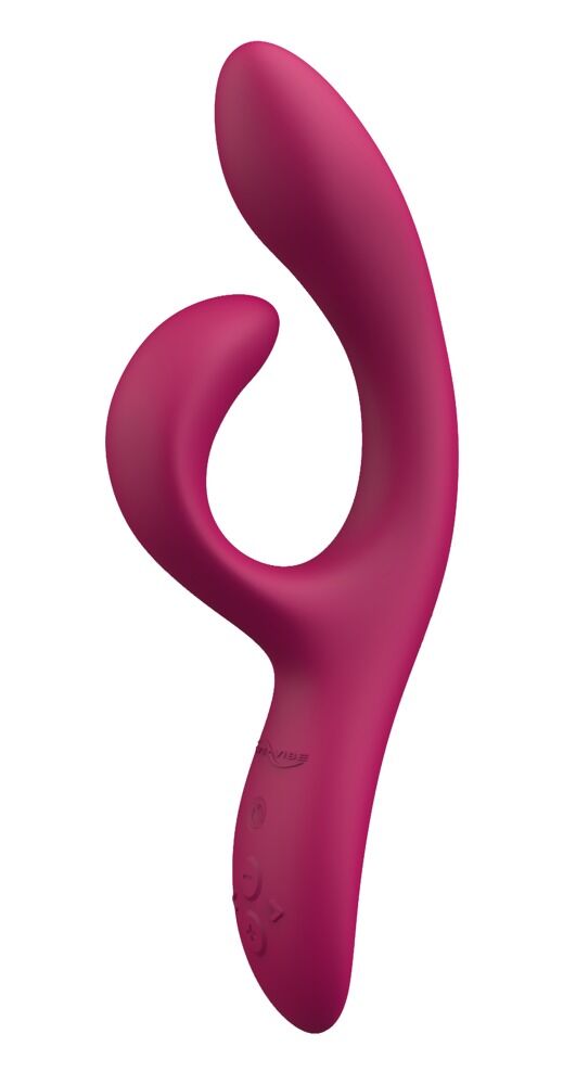 Ultraflexibler Vibrator in Lila mit gebogener Silhouette und Aussparung