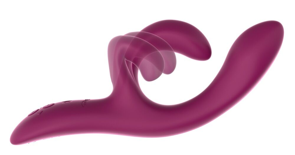 Ultraflexibler Vibrator in Lila, weiche geschwungene Form mit kleiner Spitze