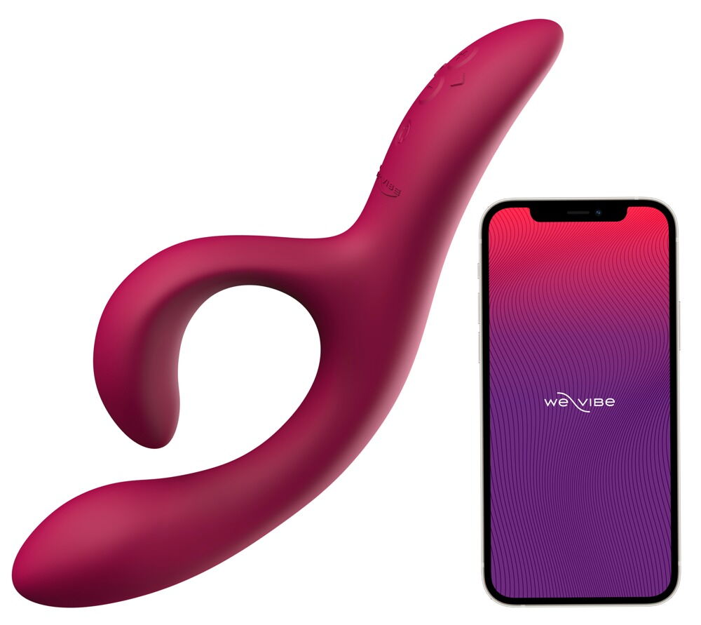 NOVA ultraflexibler Vibrator in Lila, gebogene Form mit Ringöffnung
