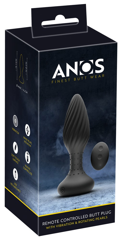 ANOS – Vibro-Analplug mit rotierenden Perlen