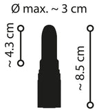 Minivibrator in Lippenstiftform mit Maßen Ø max. 3 cm, ca. 8,5 cm lang