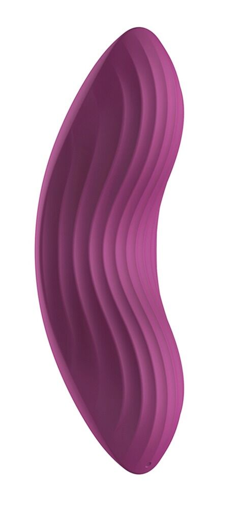Violetter Auflegevibrator mit geriffelter Oberfläche