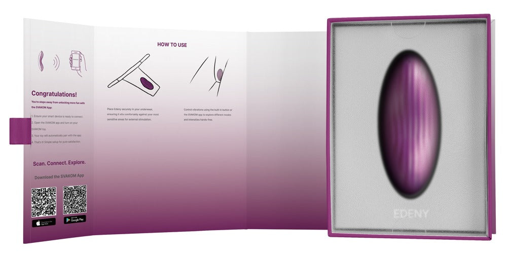 "Edeny" – Ferngesteuerter Auflegevibrator in Lila