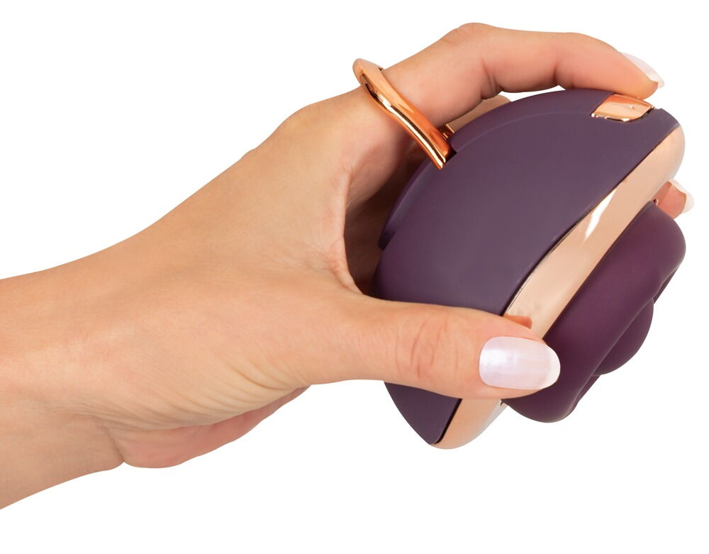 Rotierender Intim-Massager kompakt, dunkelviolett; von Hand gehalten