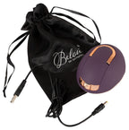 Beloi Intim-Massager mit Beutel und Kabeln, dunkelviolettes Gehäuse