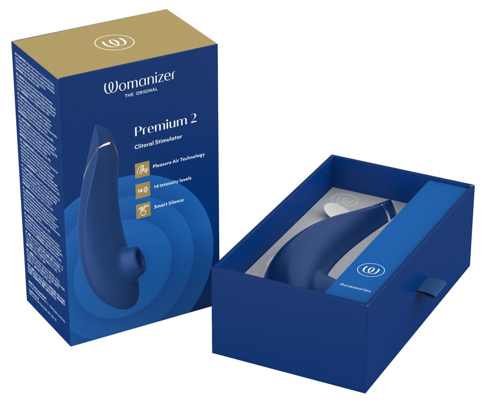 Womanizer "Premium 2" - Druckwellenstimulator in Blau