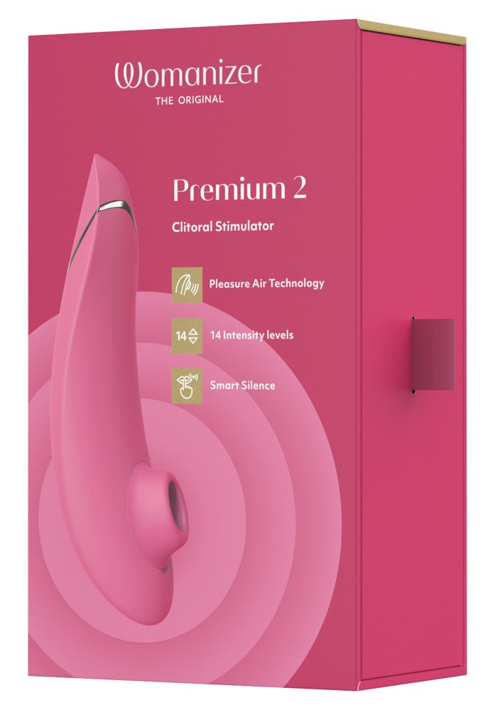 Womanizer Premium 2 – Druckwellenstimulator mit 14 Intensitäten - rosa