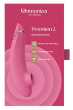 Womanizer Premium 2 – Druckwellenstimulator mit 14 Intensitäten - rosa