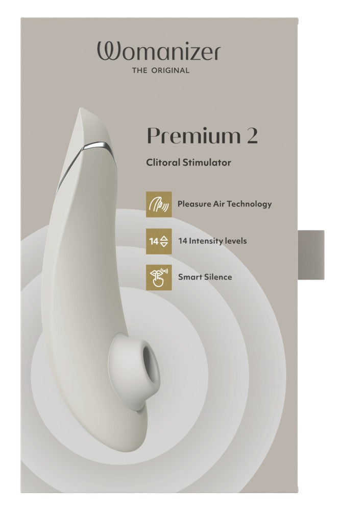 Womanizer Premium 2 – Druckwellenstimulator mit innovativer Pleasure Air Technology in Weiß