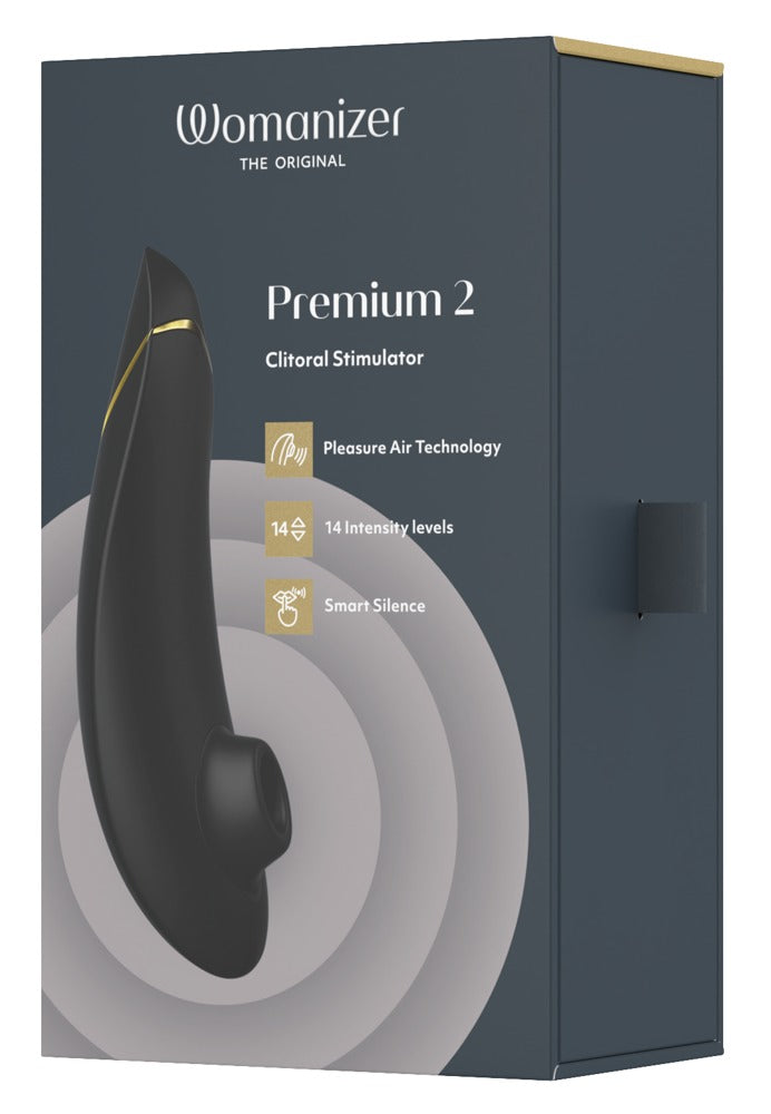 Womanizer Premium 2 – Druckwellenstimulator mit 14 Intensitäten - schwarz