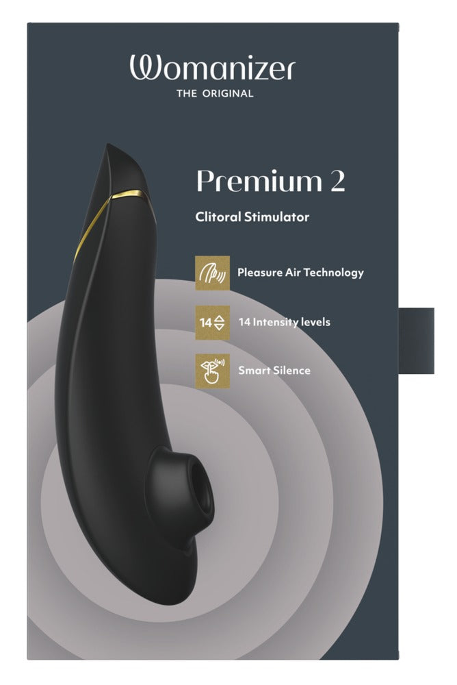 Womanizer Premium 2 – Druckwellenstimulator mit 14 Intensitäten - schwarz