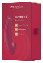 Womanizer Premium 2 – Druckwellenstimulator in Bordeaux Rot