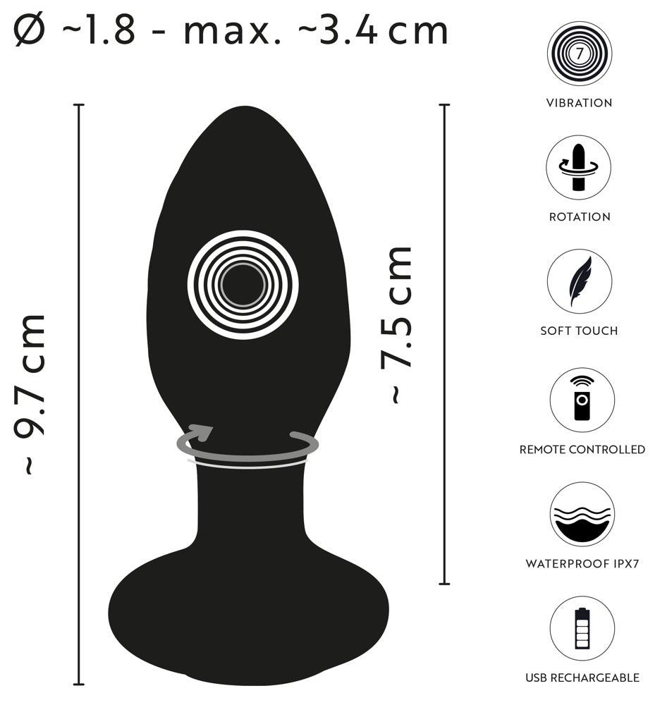 ANOS - Butt Plug  rotierend und vibrierend