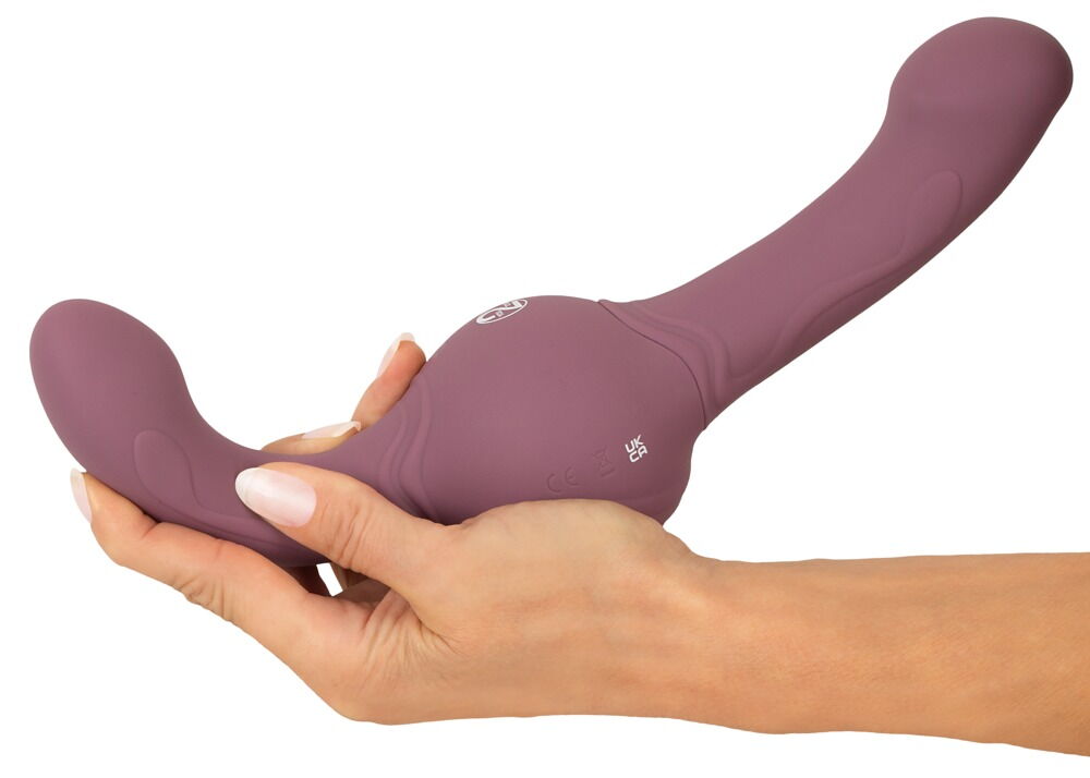 You2Toys Turbo Shaker Double-Lover Vibrator mit Handgriff, beerefarbenes Doppel