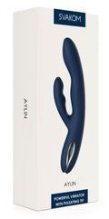 SVAKOM Dual-Vibrator-Verpackungsschachtel, blau mit Geräteabbildung