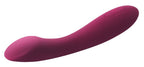 Vibrationsgerät Amy 2 in dunkelrosa-violett mit Griffmulde/Detail auf der Oberfläche
