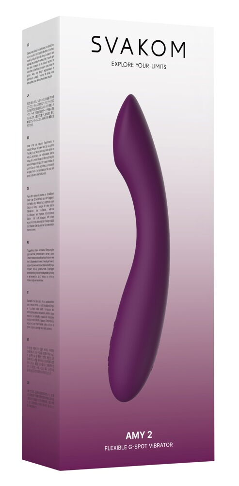 SVAKOM Vibrator „Amy 2“, lila/dunkelviolett, flexibler Stimulator