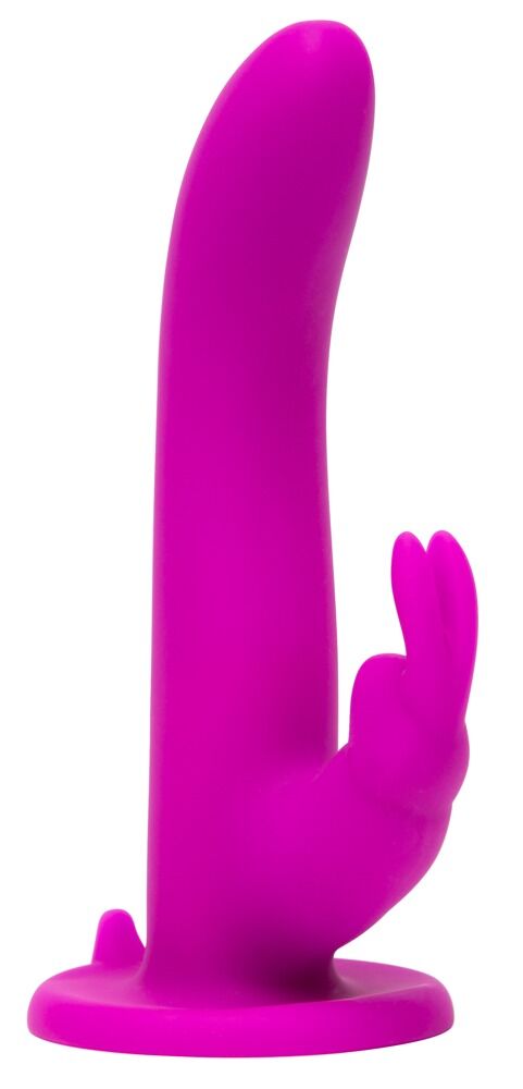 Pinkes Vibrations-Dildo mit gerader Form und Standfuß
