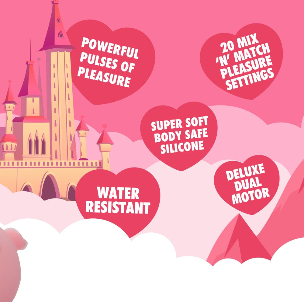 Unihorn "Heart Throb" - Pfirsich – Auflegevibrator im Einhorn-Design