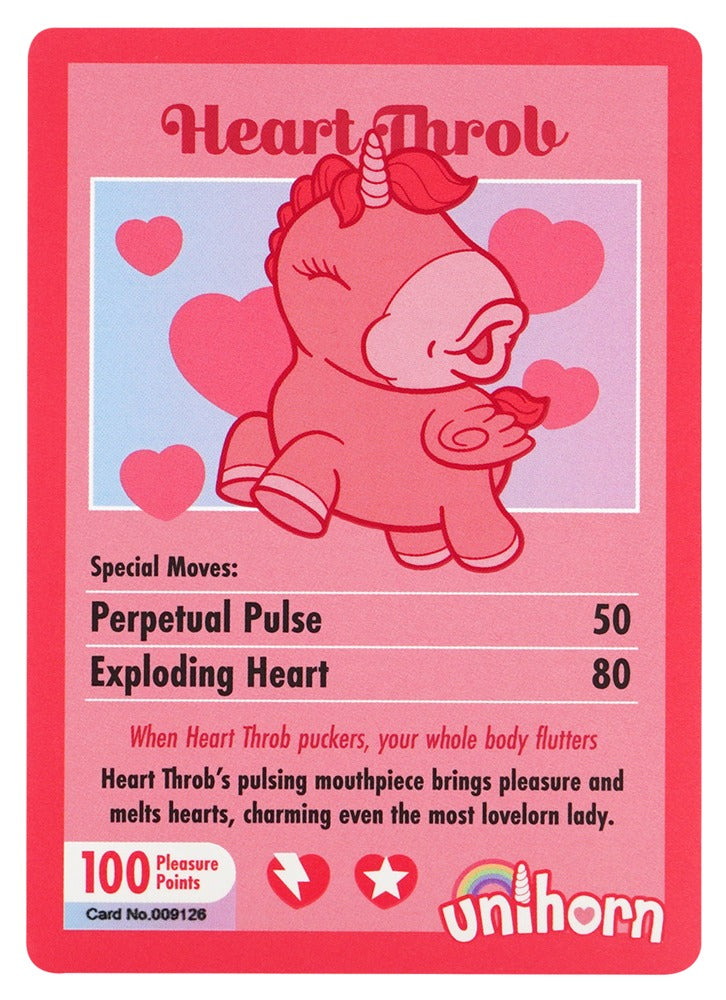 Unihorn "Heart Throb" - Pfirsich – Auflegevibrator im Einhorn-Design