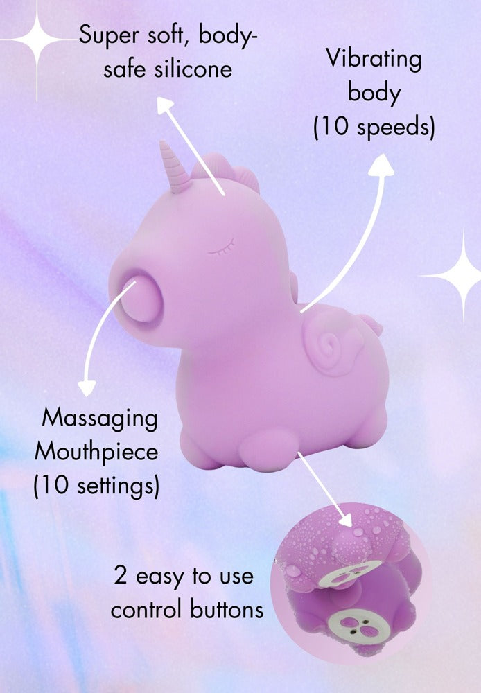 Unihorn "Karma Lilac" - Lila – Auflegevibrator im Einhorn-Design