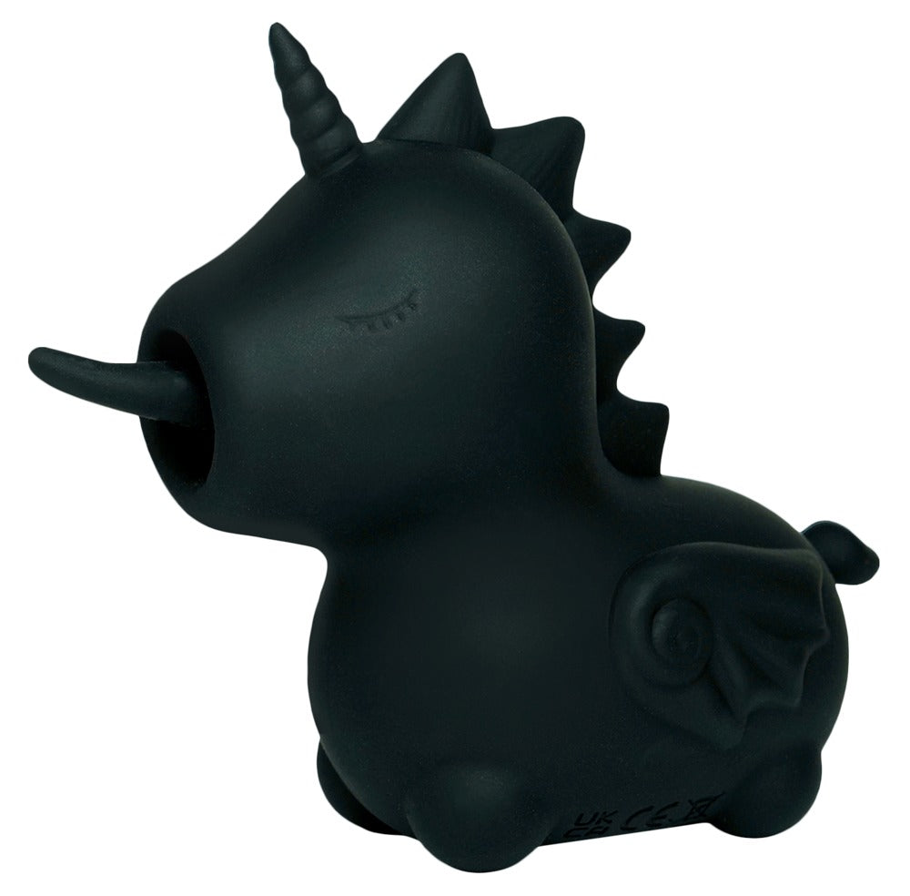 Unihorn "Wild Spirit" - Black - Lay-on Vibrator with Tongue Function