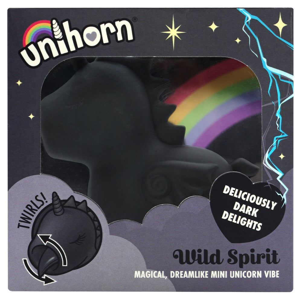 Unihorn "Wild Spirit" - Schwarz – Auflegevibrator mit Zungenfunktion