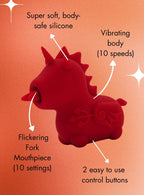 Unihorn "Blaze Diablo - Auflegevibrator im niedlichen Einhorn-Design