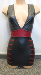 Cottelli PARTY - schwarz/rotes Lack Kleid