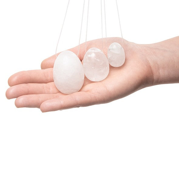 Yoni Eggs Set of 3 - Rock Crystal - Set of 3 for Pelvic Floor Training