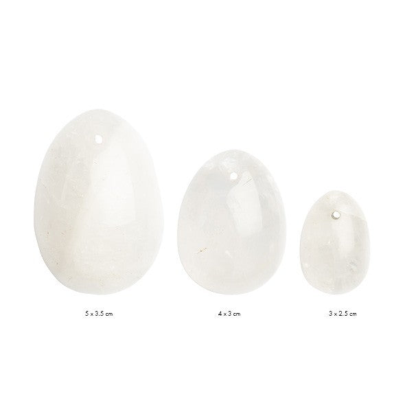 Yoni Eggs Set of 3 - Rock Crystal - Set of 3 for Pelvic Floor Training