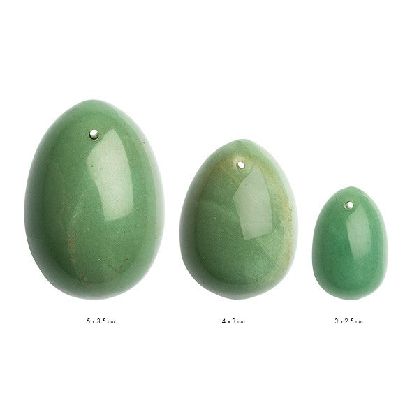 Yoni Eier 3er Set - Jade - 3er Set für Beckenbodentraining