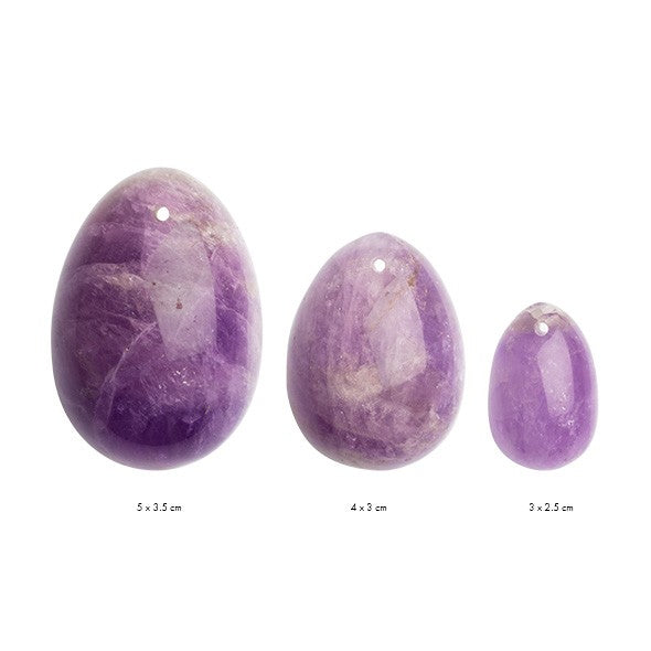 Yoni Eggs Set of 3 - Amethyst - Natural Gemstones for Pelvic Floor