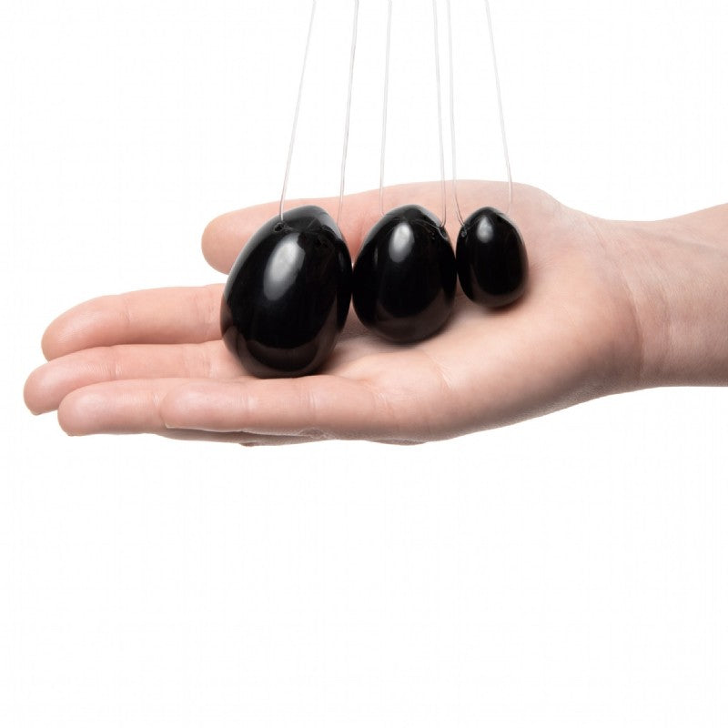 Yoni Eier 3er Set - Onyx