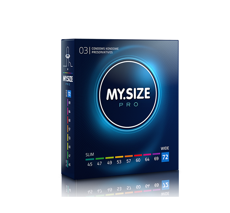 MY.SIZE PRO 72 mm – Kondome nach Maß - 3er