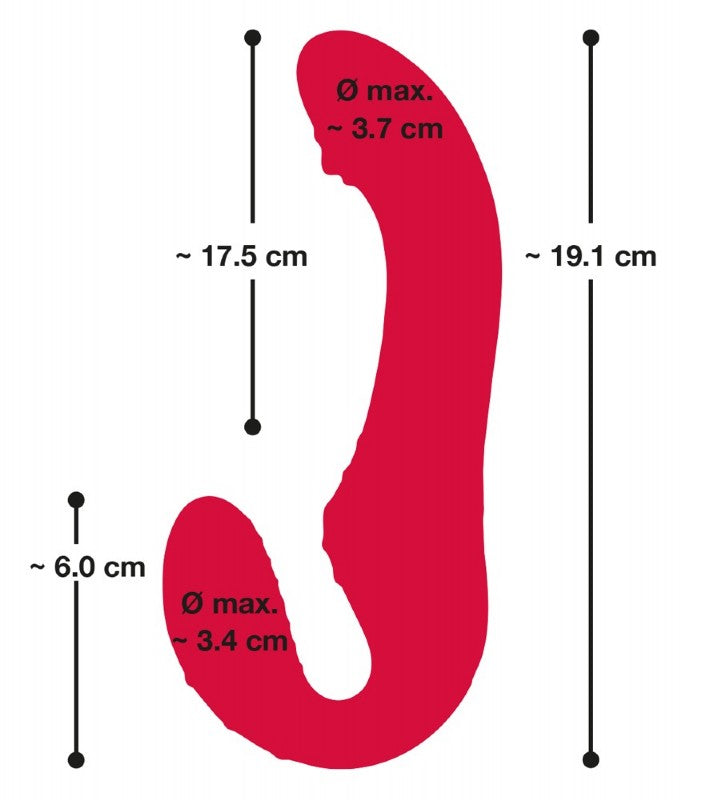 Strapless Strap-On von You2Toys – Gurtlos, Ferngesteuert, Doppelvibrator