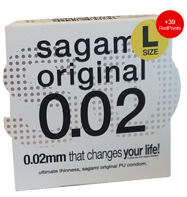 Sagami Original 0,02 mm – Latexfreies Kondom in Größe L - 1Stk.